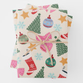 Niedliche Weihnachten Geschenkpapier Set (Beispiel)