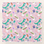 Niedliche Weihnachten Glasuntersetzer (Vorderseite)