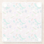 Niedliche Weihnachten Glasuntersetzer (Rückseite)