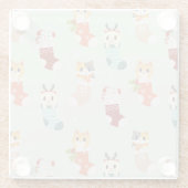 Niedliche Weihnachten Glasuntersetzer (Rückseite)