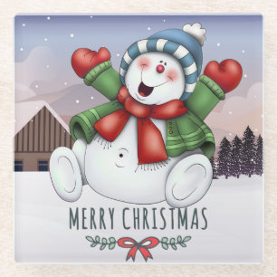 Niedliche Weihnachten Glasuntersetzer