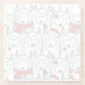 Niedliche Weihnachten Glasuntersetzer (Rückseite)