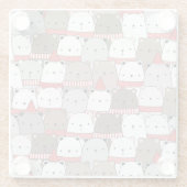 Niedliche Weihnachten Glasuntersetzer (Rückseite)