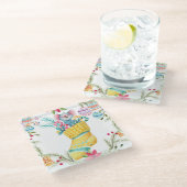 Niedliche Weihnachten Glasuntersetzer (Schrägansicht)