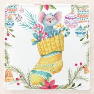 Niedliche Weihnachten Glasuntersetzer