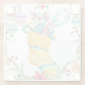 Niedliche Weihnachten Glasuntersetzer (Rückseite)