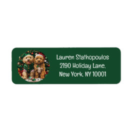 Niedliche Weihnachten Goldendoodle Welpen Hunde