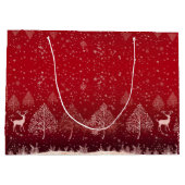 Niedliche Weihnachten Große Geschenktüte (Rückseite)