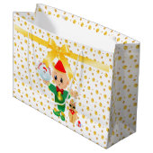 Niedliche Weihnachten Große Geschenktüte (Vorderseite Schrägansicht)