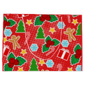 Niedliche Weihnachten Große Geschenktüte (Rückseite)