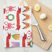 Niedliche Weihnachten Handtuch (Viertel Falte)