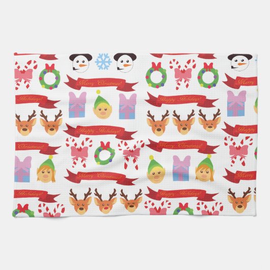 Niedliche Weihnachten Handtuch (Horizontal)