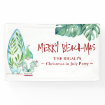 Niedliche Weihnachten im Juli Geburtstagsbanner