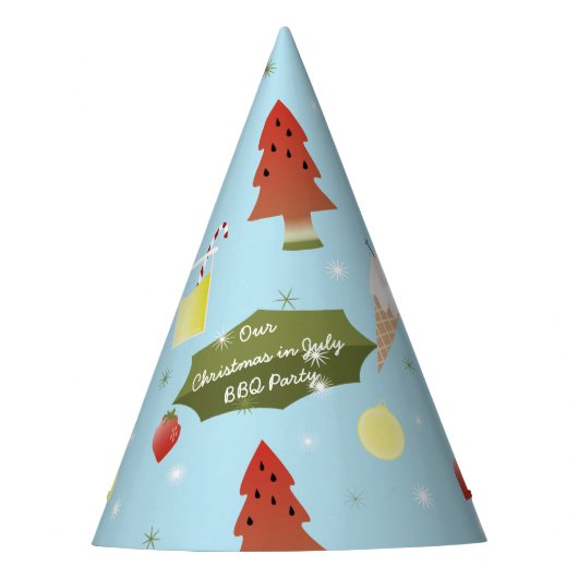 Niedliche Weihnachten im Juli Sommer GRILLEN Party Partyhütchen (Vorderseite)