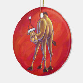 Niedliche Weihnachten in Camel Keramikornament (Links)