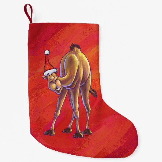 Niedliche Weihnachten in Camel Kleiner Weihnachtsstrumpf (Vorderseite)