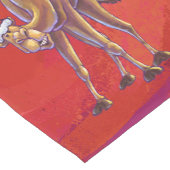 Niedliche Weihnachten in Camel Kurzer Tischläufer (Ecke)