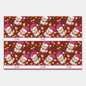 Niedliche Weihnachten in Corgi mit dem Namen des H Geschenkpapier Set (Vorderseite 3)