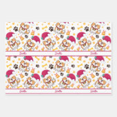 Niedliche Weihnachten in Corgi mit dem Namen des H Geschenkpapier Set (Vorderseite)