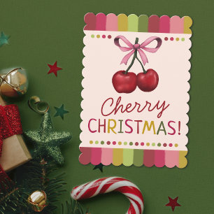 Niedliche Weihnachten in Rosa und Rotem Kirschen
