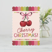 Niedliche Weihnachten in Rosa und Rotem Kirschen (Stehend Vorderseite)