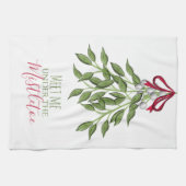 Niedliche Weihnachten in Rot und Grün Geschirrtuch (Horizontal)