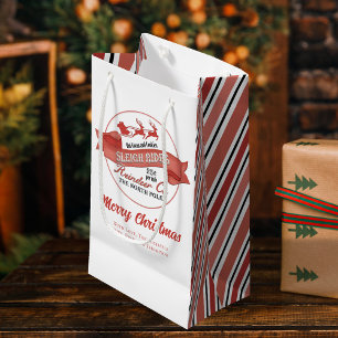 Niedliche Weihnachten in Rot und Weiß Kleine Geschenktüte