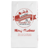 Niedliche Weihnachten in Rot und Weiß Kleine Geschenktüte (Vorderseite)