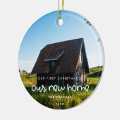 Niedliche Weihnachten in unserem neuen Zuhause-Fot Keramik Ornament (Links)