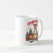 Niedliche Weihnachten Kangaroo Tasse mit festliche (VorderseiteRechts)