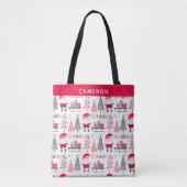 Niedliche Weihnachten Kawaii Santa Trees Personali Tasche (Vorderseite)