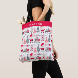 Niedliche Weihnachten Kawaii Santa Trees Personali Tasche