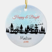 Niedliche Weihnachten Keramik Ornament (Vorne)