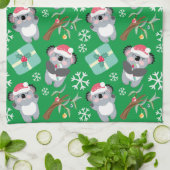 Niedliche Weihnachten Koala Geschirrtuch (Gefaltet)
