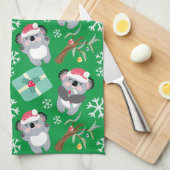 Niedliche Weihnachten Koala Geschirrtuch (Viertel Falte)