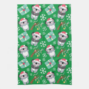 Niedliche Weihnachten Koala Geschirrtuch