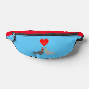 Niedliche Weihnachten Küssen Siegel Bauchtasche