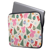Niedliche Weihnachten Laptopschutzhülle (Vorderseite Links)