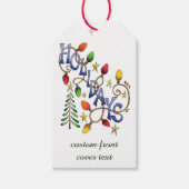 Niedliche Weihnachten, Lichter und Sterne mit Urla Geschenkanhänger (Vorderseite)