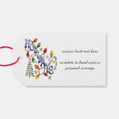 Niedliche Weihnachten, Lichter und Sterne mit Urla Geschenkanhänger (Rückseite Horizontal)