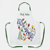 Niedliche Weihnachten, Lichter und Sterne mit Urla Schürze (Vorderseite)