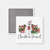 Niedliche Weihnachten Magnet (Vorderseite/Rückseite)