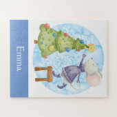 Niedliche Weihnachten Maus Dekorieren Individuelle Puzzle (Horizontal)