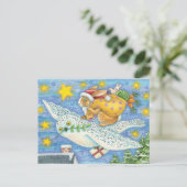 Niedliche Weihnachten mit Rabbit als Weihnachtsman (Stehend Vorderseite)