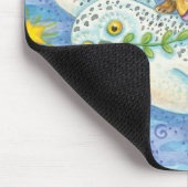 Niedliche Weihnachten mit Rabbit als Weihnachtsman Mousepad (Ecke)