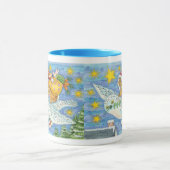 Niedliche Weihnachten mit Rabbit als Weihnachtsman Tasse (Zentrum)