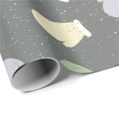 Niedliche Weihnachten Mittens Wintermuster Geschenkpapier (Rolleneckpunkt)