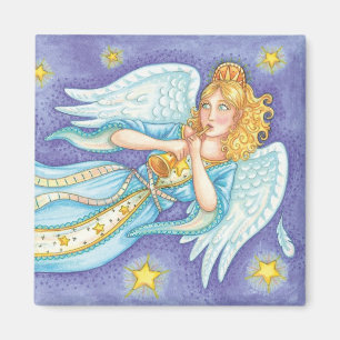 Niedliche Weihnachten, Musiker Engel spielen ihr H Magnet