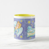 Niedliche Weihnachten, Musiker Engel spielen ihr H Tasse (Zentrum)