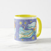 Niedliche Weihnachten, Musiker Engel spielen ihr H Tasse (VorderseiteRechts)